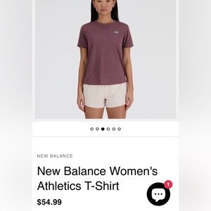 x2 New Balance Women's Maroon & Camo Heather Tee
